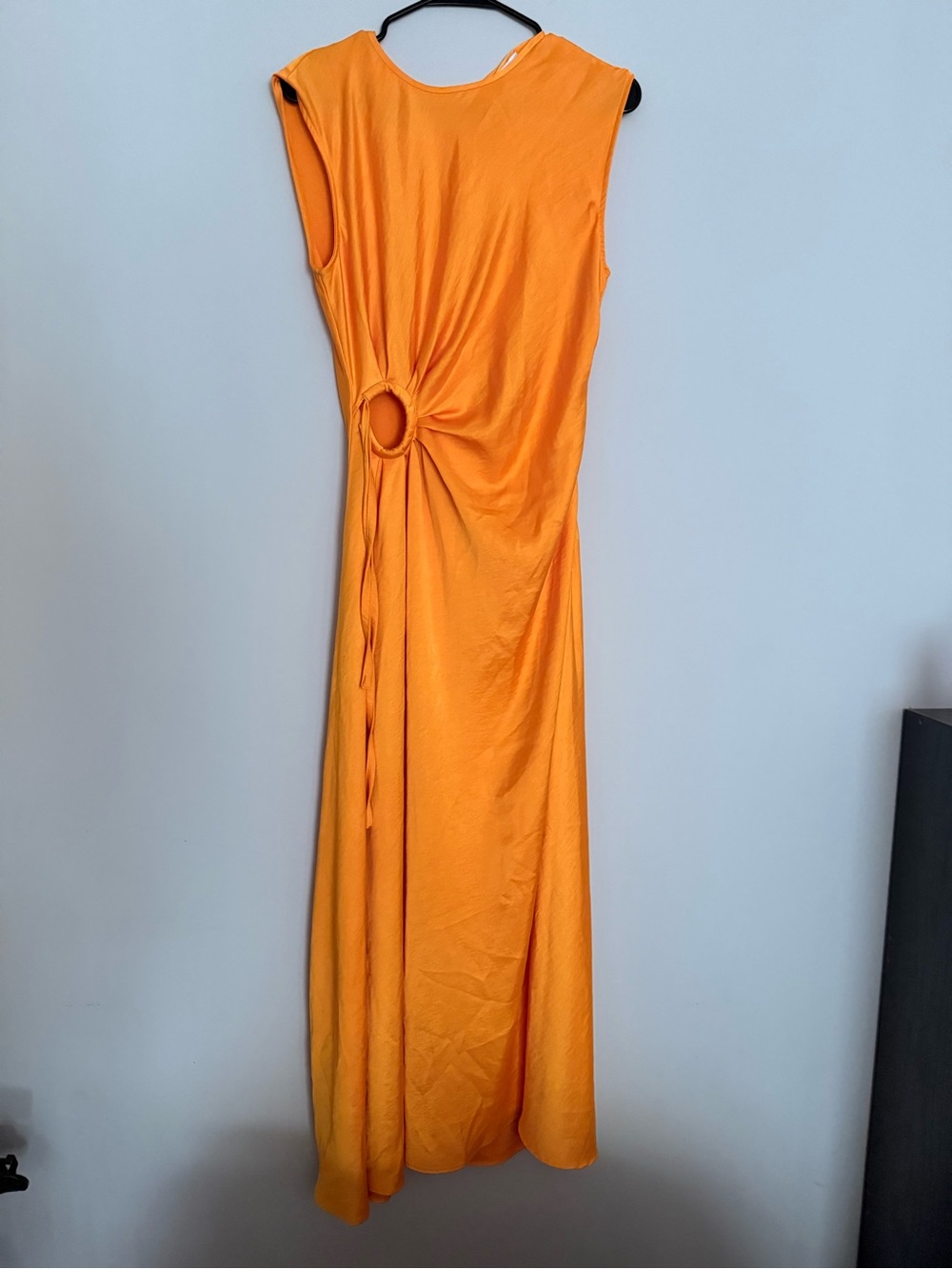 House of Harlow 1960 Vibrant Orange Maxi Dress with Side Ring